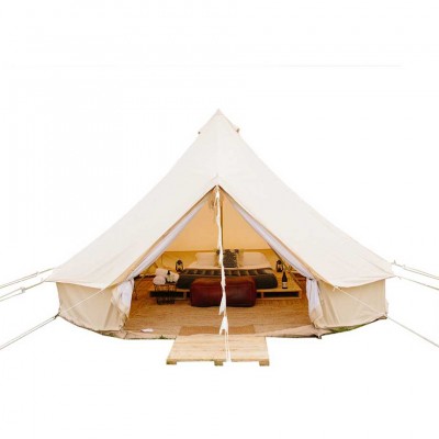 Factory Canvas double door Bell Tent 3M 4M 5M 6M 7M Family Tent For Camping